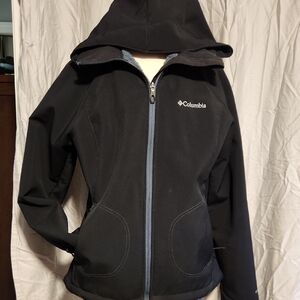 Columbia Women's Black Hooded Fleece-lined Jacket